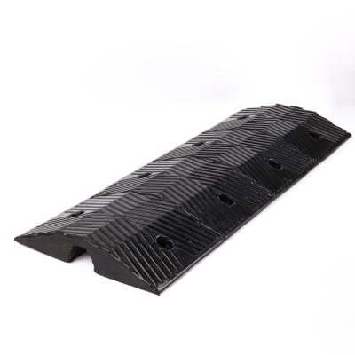 China Durable Pure Black Traffic Deceleration Trunking Channel 1 Thickened Rubber Trunking for sale