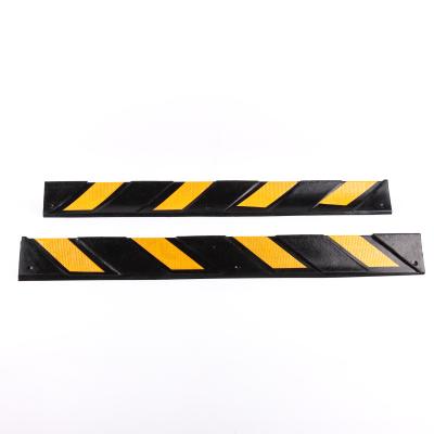 China 1000*100*8MM Chinese Parking Lot Traffic Protection Reflective Rubber Wall Corner Guard for sale