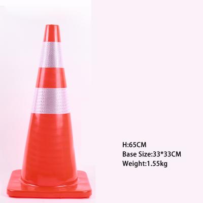 China High Quality Traffic Cone Pavement Safety 700MM Safety Flexible Road Cone For Parking Lot for sale