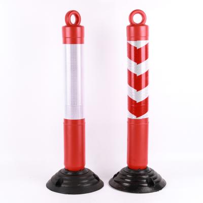 China Traffic Road Divider Road Safety Warning Rubber Poles Warning Post for sale