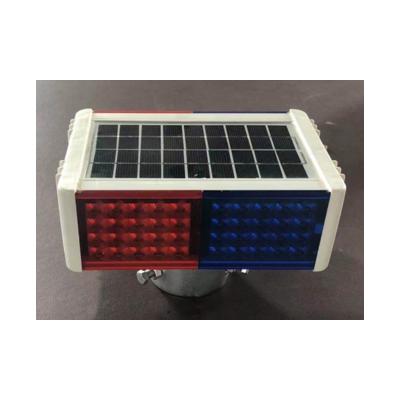 China Aluminum Alloy Road Safety Lamp Double LED Solar Brightness Flash Lamp Road Warning Lights Single Flash Strobe Light with Solar Panel for sale