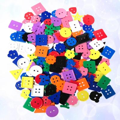 China Viable kids plastic buttons with many shapes and colors for DIY project for sale