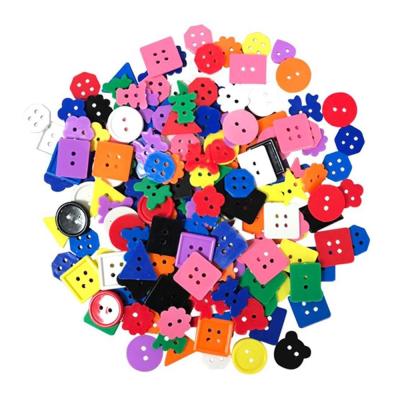 China Multicolor and Multishape Sustainable Plastic Buttons for Christmas Craft for sale