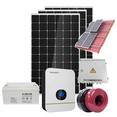 China Home Solar Power System 10 KW Solar Power Supply For Home Complete System AC Output 110V 220V for sale