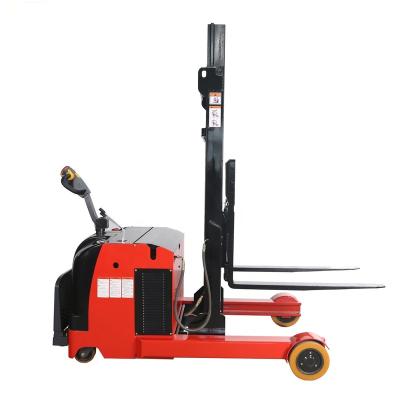 China Hot Sale 5t Rough Terrain Factory Walk Forklift Full Pallet Aisle Stacker Compound Type Electric Very Narrow Reach Truck for sale