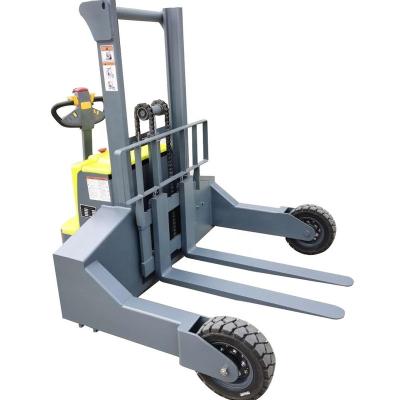 China Building Material Shops All Terrain Stacker 1ton Pallet Stacker Rough Electric Forklift for sale