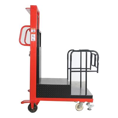 China Building material stores factory directly supply direct order hydraulic vertical harvester automatic high level electric forklift picking stock tha model for sale