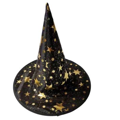 China Plush Party Supplies Evil Witch Halloween Dress Up Cosplay Costume Props Magic Witch Wizard Hat for sale