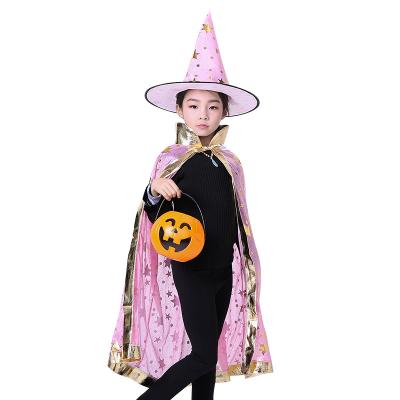 China Halloween Party Carnival Cosplay Kids Hats Decor Halloween Party Decoration Witch Kit Colorful Coat New for sale