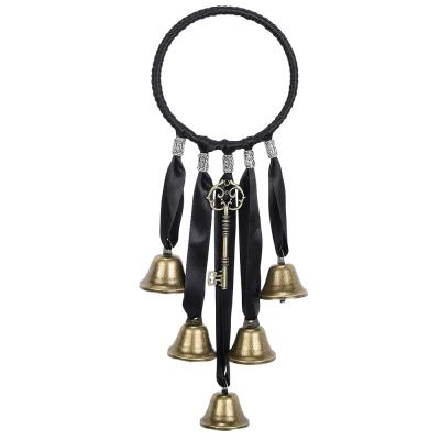 China Witchy Things Clear Negative Energies Meditation and Prayer Witch Decor Attracts Wind Positive Macrame Hanging Bells for Doorways for sale