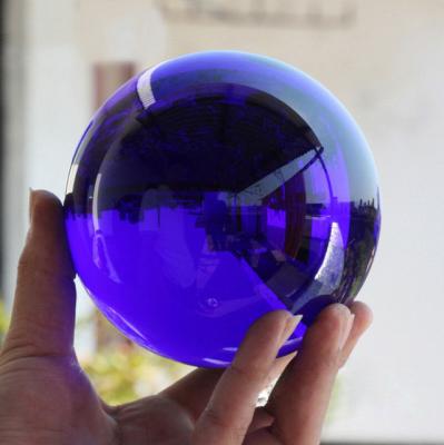 China High Quality Wholesale Europe Large Large Decorative Clear Purple Colored Crystal Ball Transparent Glass Sphere for sale