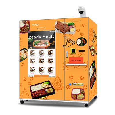 China Big Touch Screen Frozen Food Vending Machine Fully Automatic Frozen Food Vending Machine With 45S Quick Heating for sale