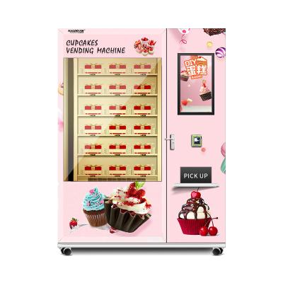 China Service-automatischer Kuchen-Automaten-Touch Screen Automat des Selbst24h für Kuchen zu verkaufen