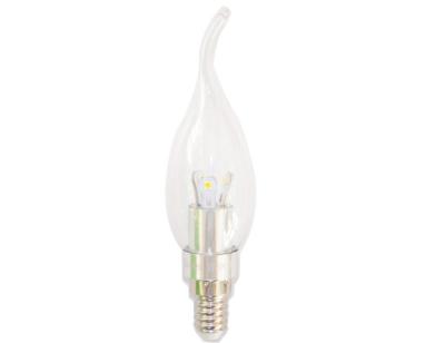 China Frosted B15 Dimmable Led Candle Bulb 3W , Led Chandelier Light Bulbs 85LM/W for sale