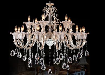 China Custom 2 Layer Large Modern Chandelier Lighting 18 Light with Incandescent / LED Bulbs for sale