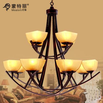 China 12 Light Wrought Iron Modern Chandelier Lighting with Chain , Simple Style 89cm Height for sale