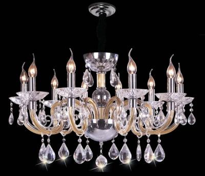 China Baccarat E14 / E27 Contemporary Crystal Chandelier Lighting With 18 Lights for sale