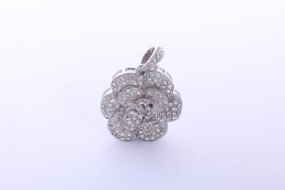 China Cute Silver Flower Pendant Jewelry USB Flash Drive 2.0 4GB 8GB 16GB for sale