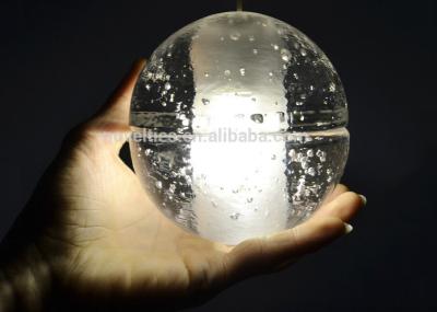 China La lámpara cristalina transparente enciende la iluminación pendiente llevada de la bola de cristal en venta