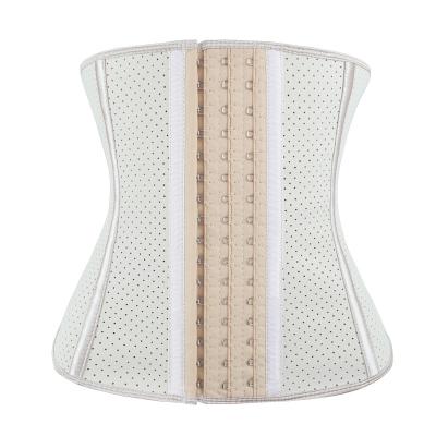 China Mesh Waist Trainer Antibacterial For Women Underbust Latex Sports Girdle Corsets Cincher Hourglass Body Shaper for sale