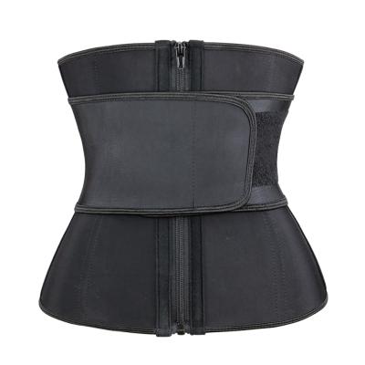 China Antibacterial Drop Shipping Zip Up Belt Waist Trainer Belly Burner Belt Women Latex Waist Trainer Body Shaper Wholesale for sale