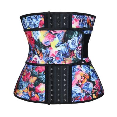 China Wholesale Antibacterial Women Front Hook and Eye Open Inside Natural Belly Corset Latex Strap Waist Trainer Belt for sale