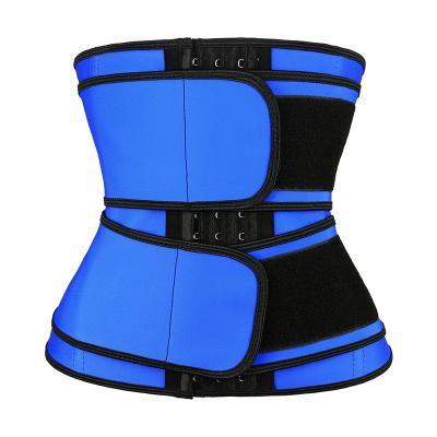 China 2021 Newest Design Black Waist Trainer Antibacterial Steel Boned Waist Trainer Latex Belt Shaper Plus Size 7 Double Boned Waist Trainer for sale