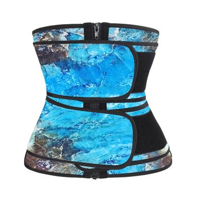 China Custom Logo Antibacterial Double Control Antibacterial Double Control Belt 9 Steel Corset Bone Latex Waist Trainer Corset Private Label Waist Tummy for sale