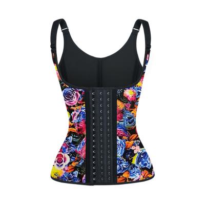 China OEM Antibacterial Custom Steel Boned Waist Support Trainer Fitness Women Vest 100% Leather Latex Trimmer Sweat Vest for sale