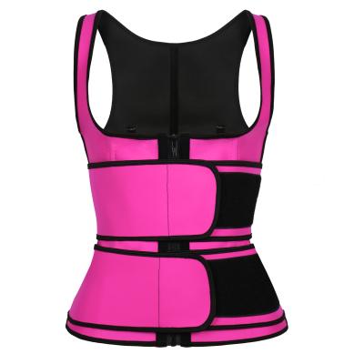 China Wholesale Plus Size Logo Body Cincher Latex 2 Body Belts Waist Trainer Vest Antibacterial Custom Waist Trimmer Full Body Waist Trimmer Vest for sale