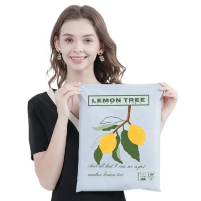 China 180 Day Composting Degradation Organic Green Express Fertilizer Bag Waterproof Packing Clothing Bag Plastic Thickened Packing Clothing Bag Waterproof Package for sale