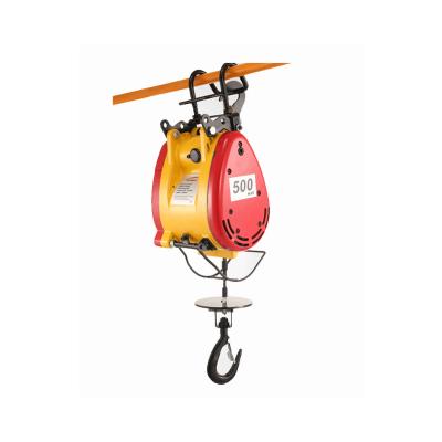 China 500kg miniature electric hoist jingang small wire rope hanging electric hoist 0.5 ton for sale