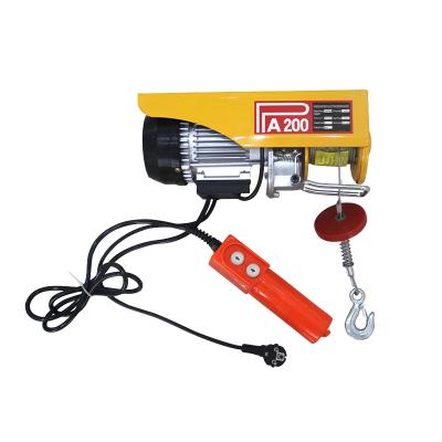 China Single / Double Hook Mini Electric Hoist Wire Rope Hook PA200-1000 20M 1t Electric Block Heavy Duty for sale