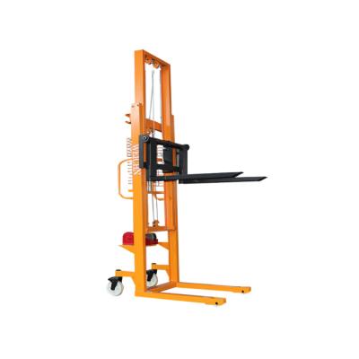 China High Performance 500kg Hydraulic Lift Trucks Pallet Stacker 1T2T Manual Hydraulic Hand Pallet Pusher Portable Stacker for sale