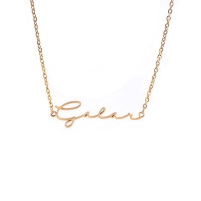 China CLASSIC Luxury Chain Tarnish Free Jewelry Design Initial Letter 14k 18k Gold Plated Stainless Steel Name Personalized Custom Necklace for sale