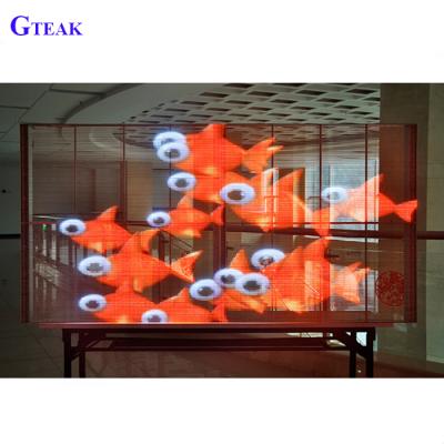 China New Indoor Stylish Transparent Led Commercial Advertising Display Screen for sale