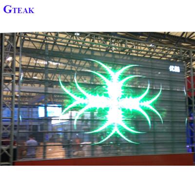 China indoor video advertising transparent led curtain screen p10 for sale