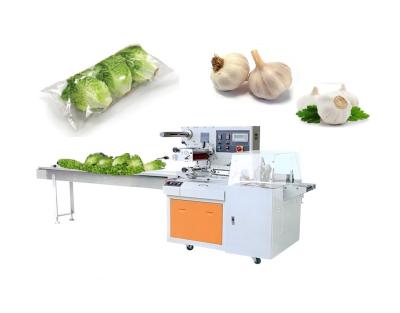 China Food Chinese Made Leek Lettuce Packaging Machine Pillow Packaging Machine Fresh Leaf Vegetable Packaging Machine for sale