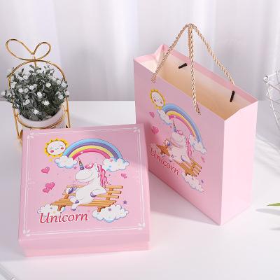 China Factory Wholesale Custom Hot Selling Children's Day Girls Cartoon Pink Gift Box Luxury Gift Box Recyclable for sale