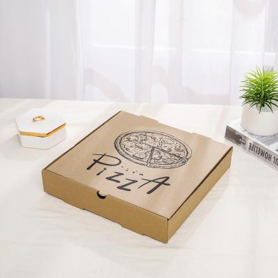 China Disposable Pizza Box Custom Printed Logo Manufacturers 10 11 15 16 20 Inch Motorcycle Brown Corrugated Paper Pizza Box for sale