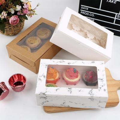 China Custom Reusable Wholesale Reusable Cookie Packaging Dessert Gift Materials Window Cupcake Transparent Package Insert for sale