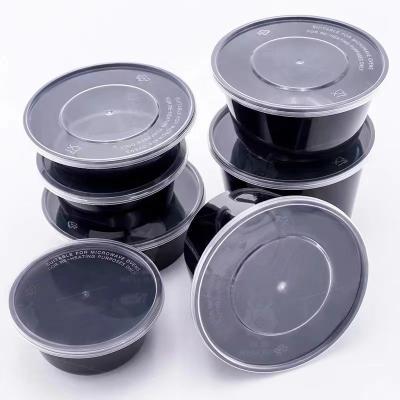 China Disposable Plastic Food Soup Bowl Round Salad Bowl Transparent Food Packaging for sale