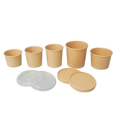 China Wholesale Customized Disposable Paper Soup Cup Oatmeal Bowl Disposable Soup Bowl And Lid At Reasonable Prices for sale