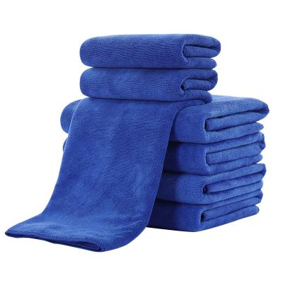 China Wholesale Custom High Quality QUICK DRY Car Washing Special Cloth Towel Blue Thickened Microfiber Large Towel for sale