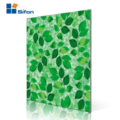 China Interior Wall PET Film Coated Flower Panel ACP Aluminum Composite Sheet Wall Panel for sale