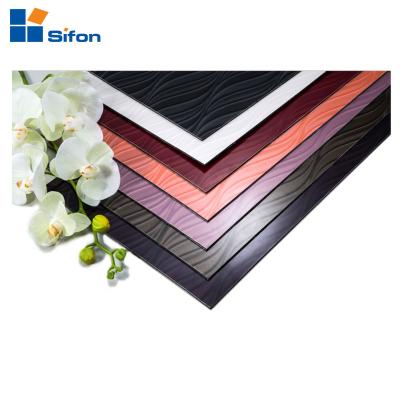 China Interior Wall Cover Cladding Auland 3d ACP Interior Wall Paneling Thickness Aluminum Decorative Composite Panel for sale