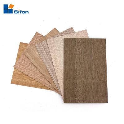 China Contemporary PANACHE Solid Wood Texture Cladding Aluminum Composite Unbroken Exterior Wall Panel for sale