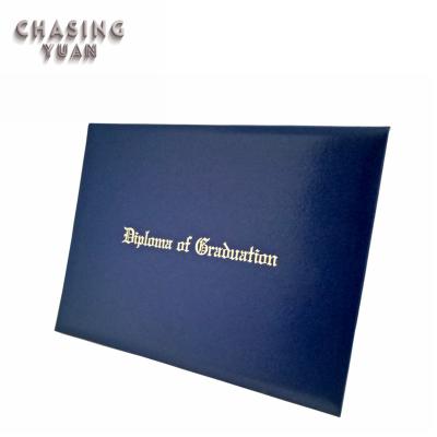 China Waterproof Custom Foil Gold Logo A4 Diploma Degree Certificate Cover for sale