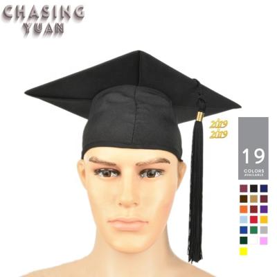 China School Graduation Hat Customize Black High School College College Bachelor Graduation Hat Tassel 2019 for sale