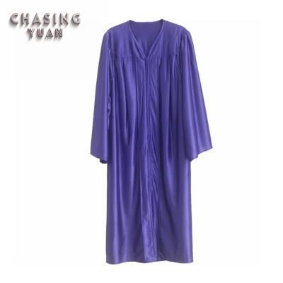 China Shiny School Wear College Graduation Gown in Purple for sale